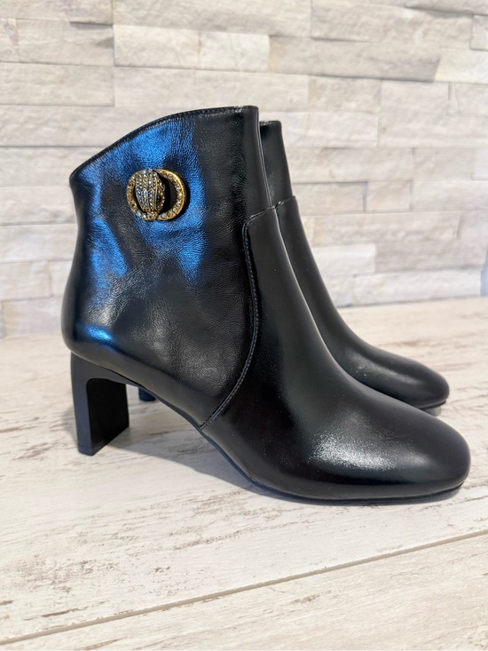 Kurt Geiger Shoes - Kurt Geiger London Black Chelsea Square Toe Eagle Head Leather Boots 36.5 -6.5US
